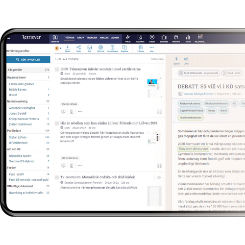 Retriever Monitor product feature example